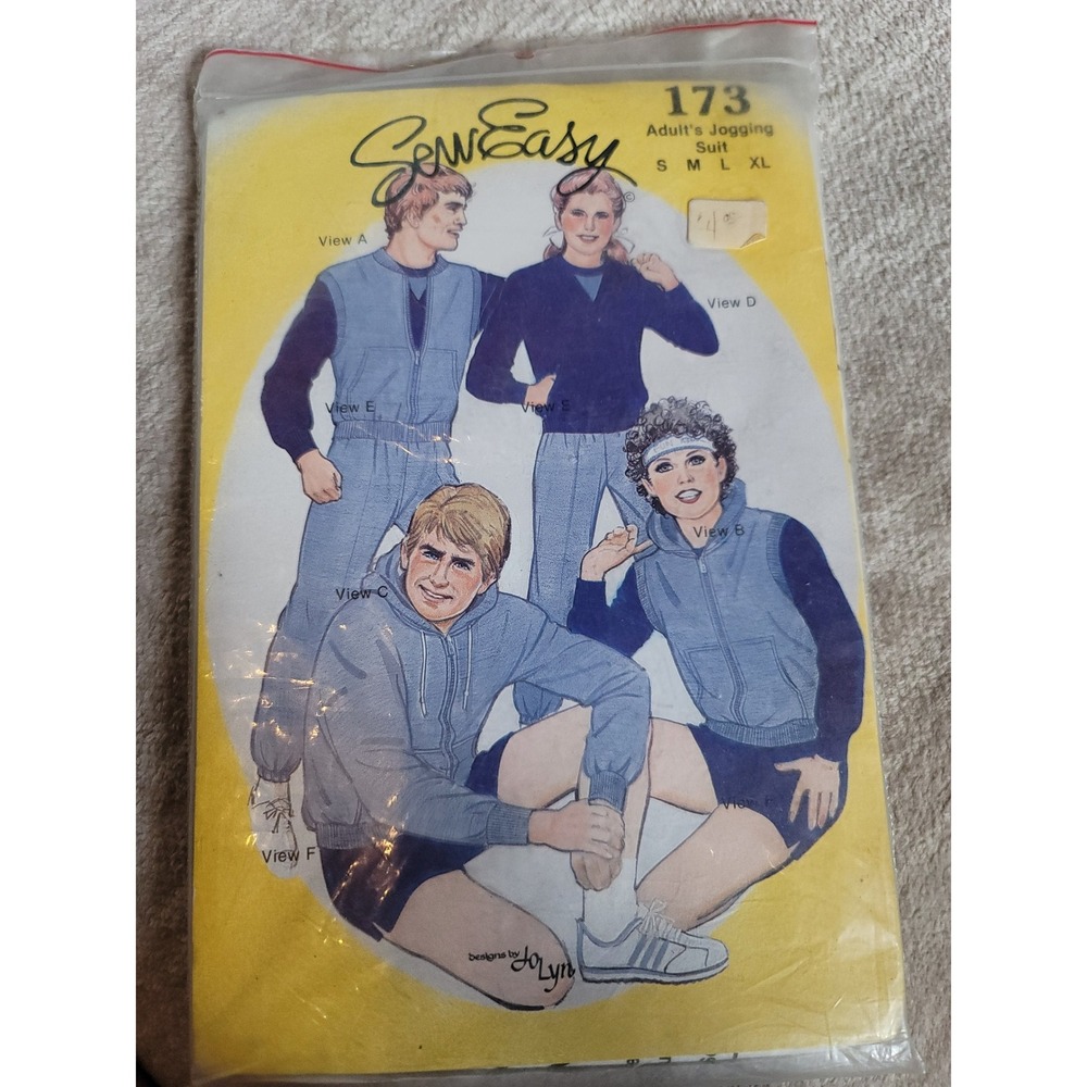 Sew Easy 173 Adult's Jogging Suit Sewing Pattern Sportswear S M L XL